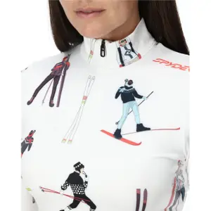 Women's 1/2 zip long sleeve jersey Spyder Vivid image-3