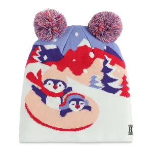 Mütze mit doppeltem Bommel Spyder Penguin image-0