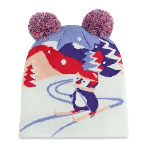 Mütze mit doppeltem Bommel Spyder Penguin image-1