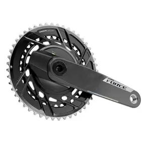 Dobbelt krank med effektmåler Sram Force Axs E1 Dub Thread Mount 48x35D Carbone