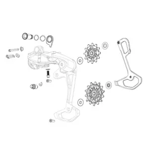 Kit dérailleur arrière plaque extérieure Sram Half Mount image-0