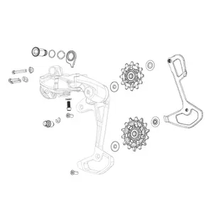 Rear derailleur mounting screw kit with mounting screws/tips Sram Rival Etap AXS 36 T image-0