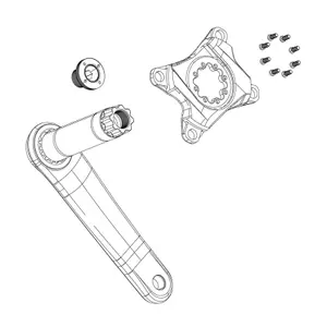 Středový převodník bez talíře/s s upevňovacími šrouby Sram Fazua 107 BCD image-0