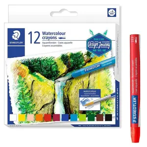 Set of 12 watercolor waxes Staedtler image-0