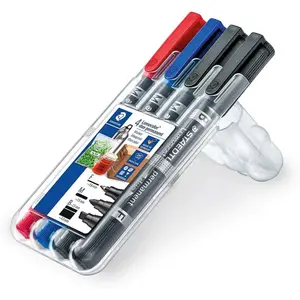 Förpackning med 4 markörer Staedtler Lumocolor Duo image-0