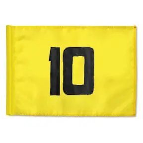 Schwarze Nummer 10-18 Fahne Standard Golf (x9)