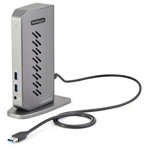 Station d'accueil USB-C USB-A hybride USB 3.0 double StarTech 4K 60HZ HDMI/DP image-3