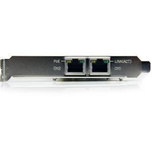 Carte réseau PCI express 2 gigabit ethernet RJ45 POE/PSE StarTech image-1