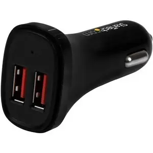Carregador de isqueiro usb de 2 portas 24w/48a StarTech