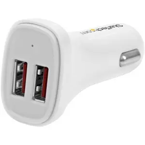 Carregador de isqueiro usb de 2 portas 24w/48a StarTech