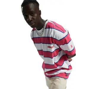 T-shirt rayé Urban Classics Starter Logo image-3