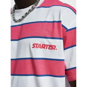 T-shirt rayé Urban Classics Starter Logo image-4