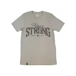 T-shirt Stay Strong Built Tough - Heather Stone image-0