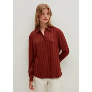 Γυναικεία πουκάμισα με μακριά μανίκια Stefanel Jacquard stripes image-1