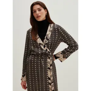 Long Wrap Dress with Belt for Women Stefanel image-1