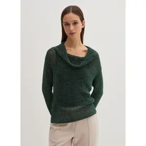 Πλεκτό μπλουζάκι γυναίκα Stefanel Jacquard image-3