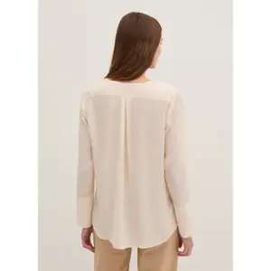 Blouse à encolure croisée femme Stefanel Crêpe Chine image-1