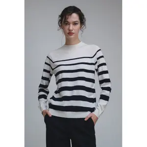 Jersey de algodón y lana mujer Stefanel image-1