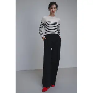 Striped Combed Wool Jumper Women's Stefanel image-1