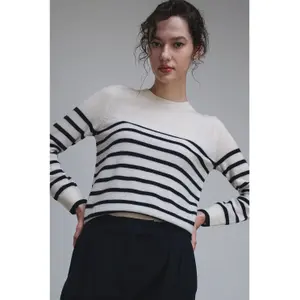Striped Combed Wool Jumper Women's Stefanel image-2