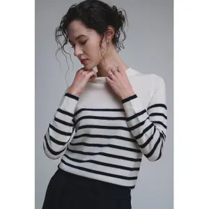 Striped Combed Wool Jumper Women's Stefanel image-3