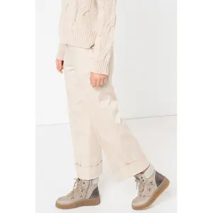 Wide Cuffed Trousers Woman Stefanel image-3