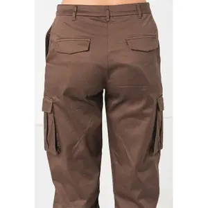 Women's Cotton Satin Cargo Trousers Stefanel image-6