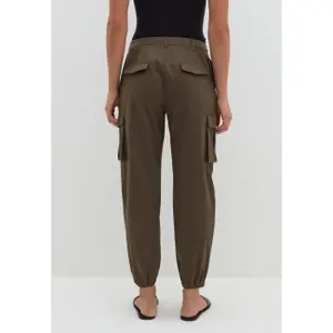 Women's Cotton Satin Cargo Trousers Stefanel image-2