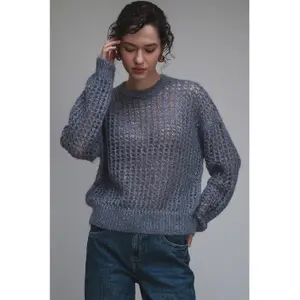 Mohair Knit Pullover with Micro-Glitter for Women Stefanel image-2