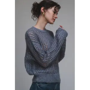 Mohair Knit Pullover with Micro-Glitter for Women Stefanel image-3