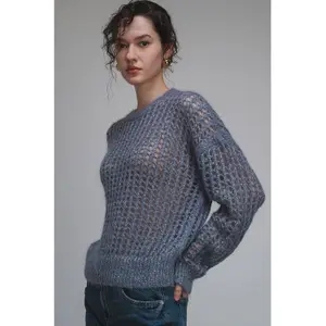 Mohair Knit Pullover with Micro-Glitter for Women Stefanel image-4