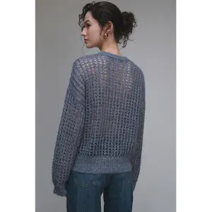 Mohair Knit Pullover with Micro-Glitter for Women Stefanel image-5