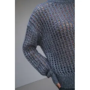 Mohair Knit Pullover with Micro-Glitter for Women Stefanel image-6