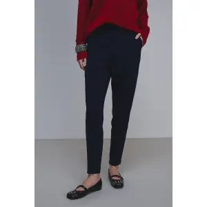Women’s Double Crepe Cigarette Trousers Stefanel image-1