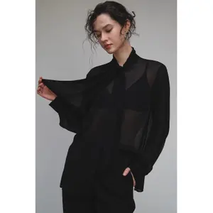 Blouse with Scarf for Women Stefanel Georgette image-2