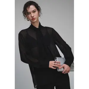 Blouse with Scarf for Women Stefanel Georgette image-3