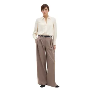 Seidenbluse mit langen Ärmeln satinierter Effekt Damen Stefanel image-0