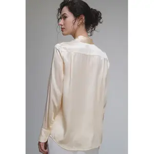Seidenbluse mit langen Ärmeln satinierter Effekt Damen Stefanel image-4