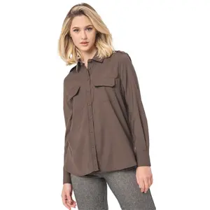 Women's Long Sleeve Shirt with Pockets Stefanel Utility image-0