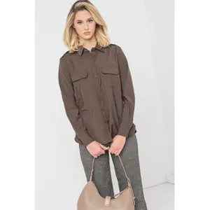 Women's Long Sleeve Shirt with Pockets Stefanel Utility image-3