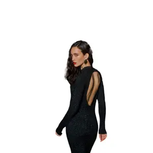 Φόρεμα πουλόβερ γυναικείο Stefanel Lurex image-3