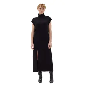 Long dress with slit for women Stefanel image-0