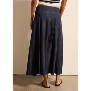 Jupe plissée en jean femme Stefanel image-3