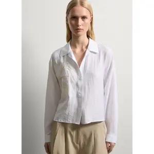 Δαντελένιο πουκάμισο με μακριά μανίκια γυναίκα Stefanel image-1