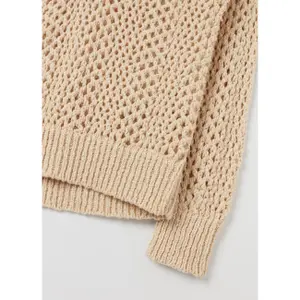 Pull col V oversize femme Stefanel Openwork image-1