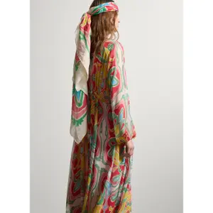 Μάξι φόρεμα γυναικείο Stefanel Chiffon image-3