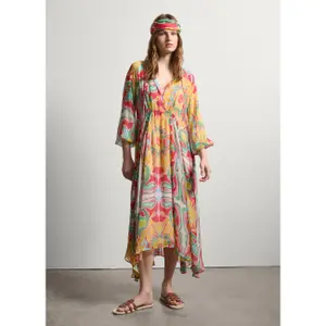 Μάξι φόρεμα γυναικείο Stefanel Chiffon image-1