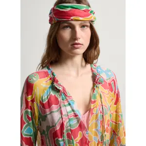 Μάξι φόρεμα γυναικείο Stefanel Chiffon image-5