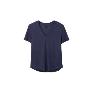 Γυναικείο T-shirt λινό με V λαιμό Stefanel image-0
