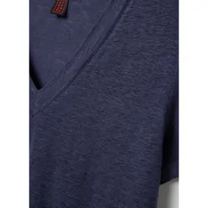 Γυναικείο T-shirt λινό με V λαιμό Stefanel image-4